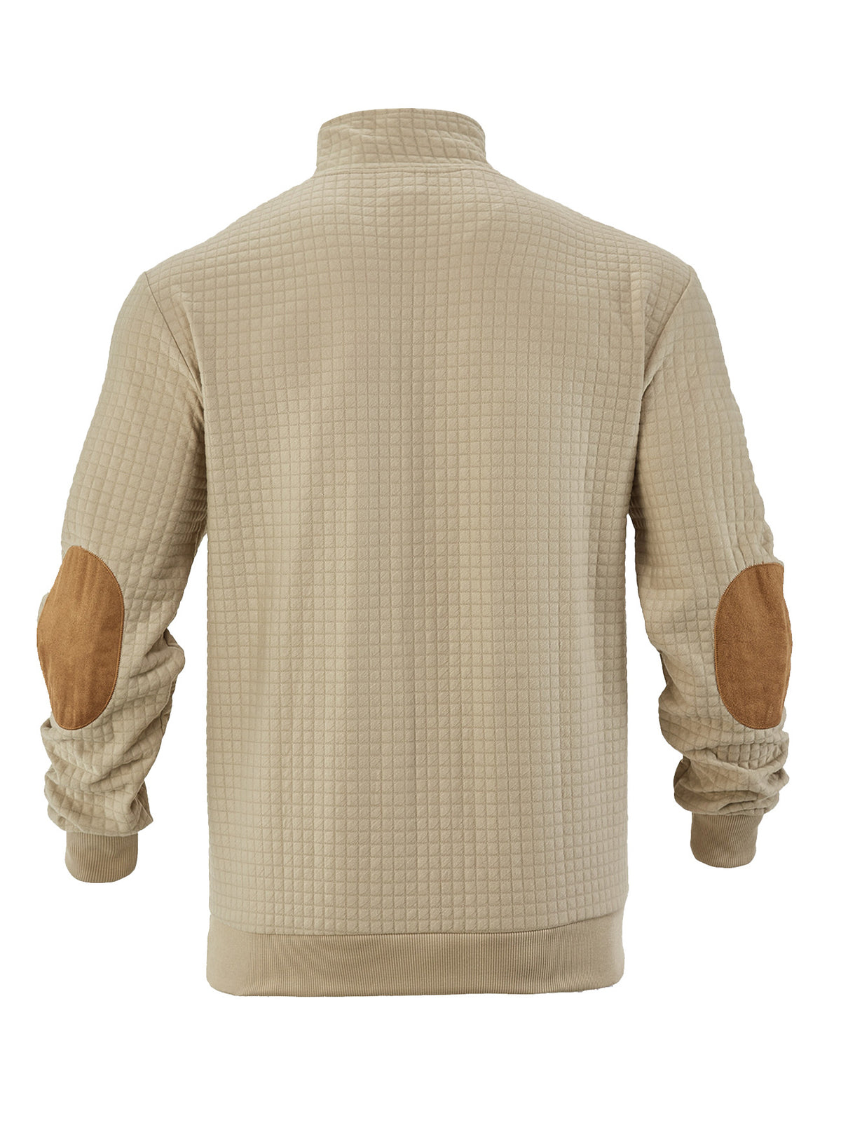 Men's Square-Jacquard Zip-Neck Sweatshirt