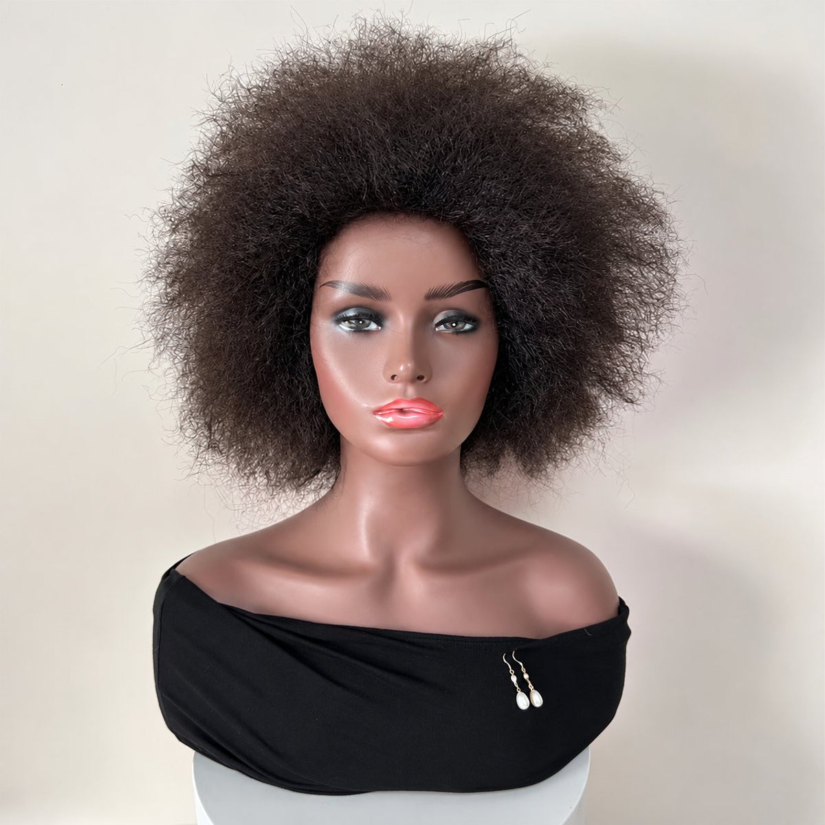 Perruque afro synthétique courte et frisée