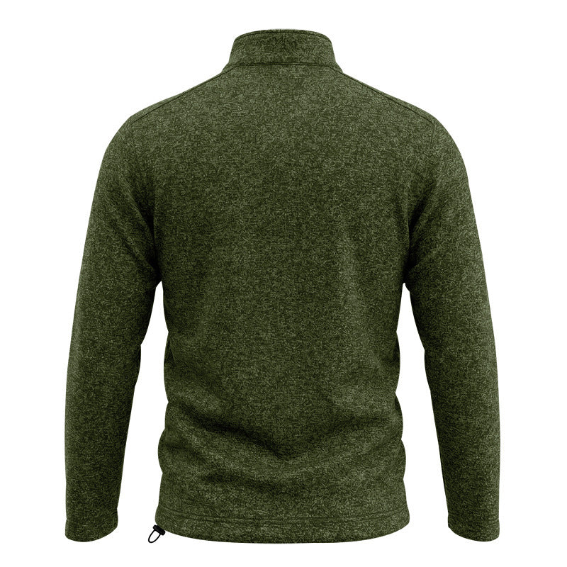 Men's Colour-Block Fleece Half-Zip Sweatshirt