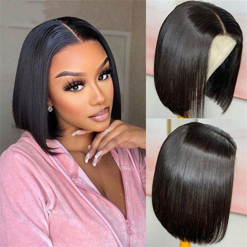 Wavy Synthetic Bob Wig with Face-Framing Fringe