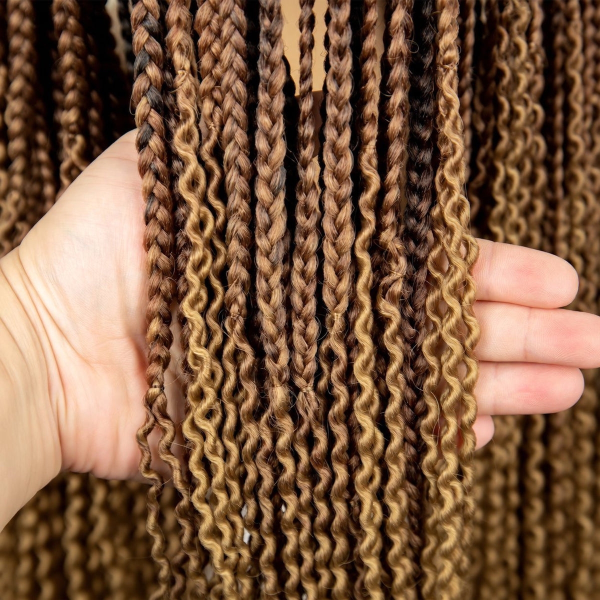 Long Three-Strand Braided Full Lace Wig