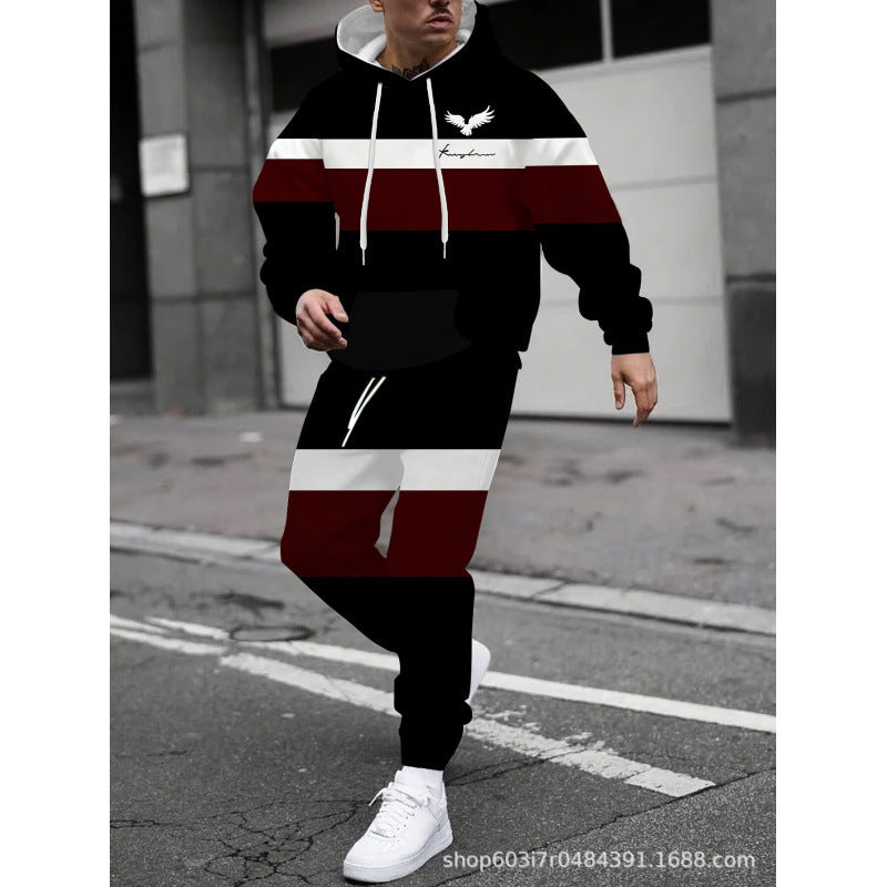 Men's Graphic Hoodie and Joggers Set