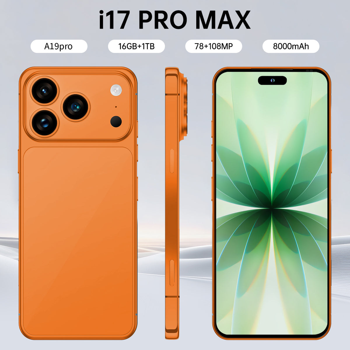 I17Promax 7.3-Inch Android Smartphone with Dual SIM & Colour Options