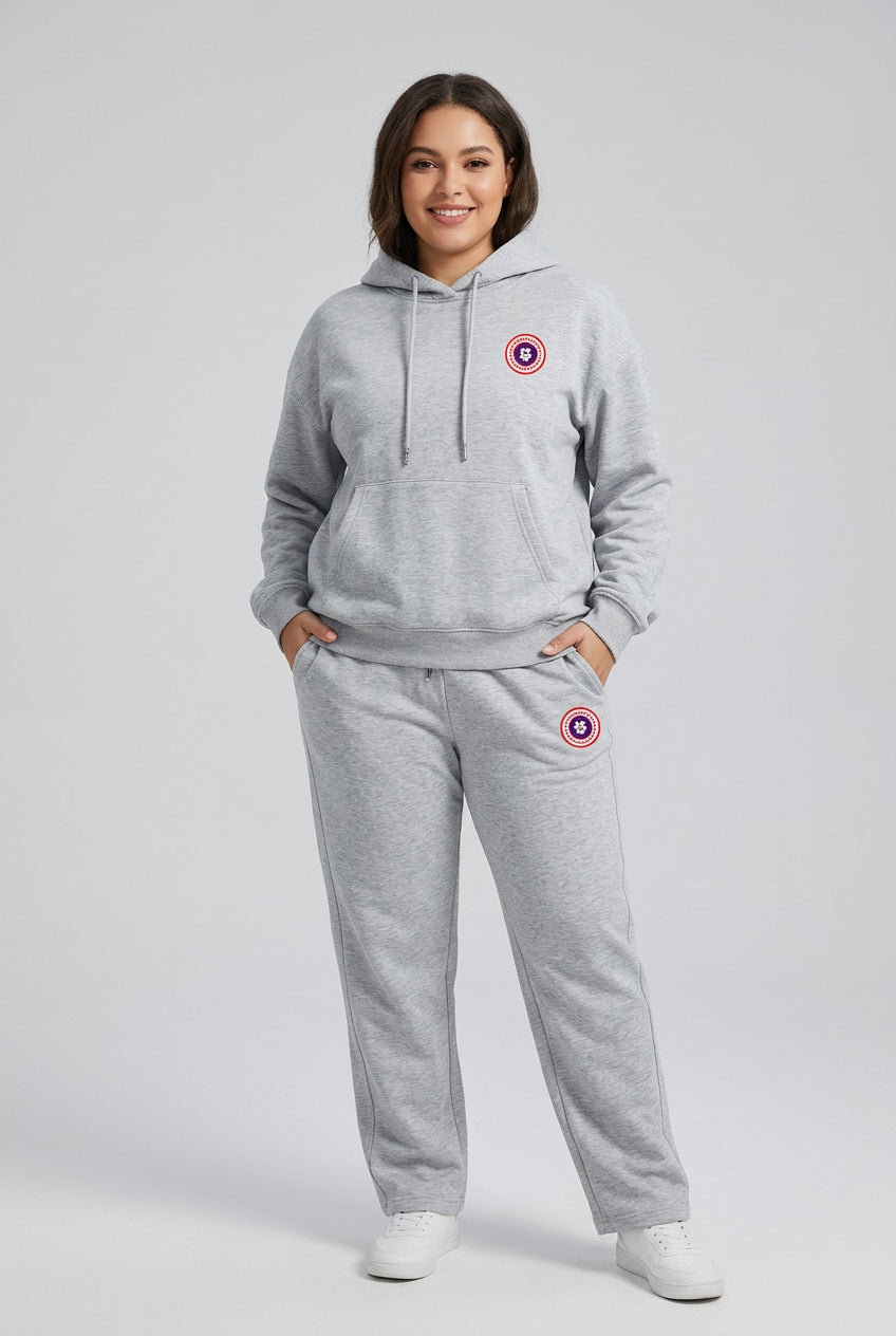 Graphic Hoodie and Casual Pants Set