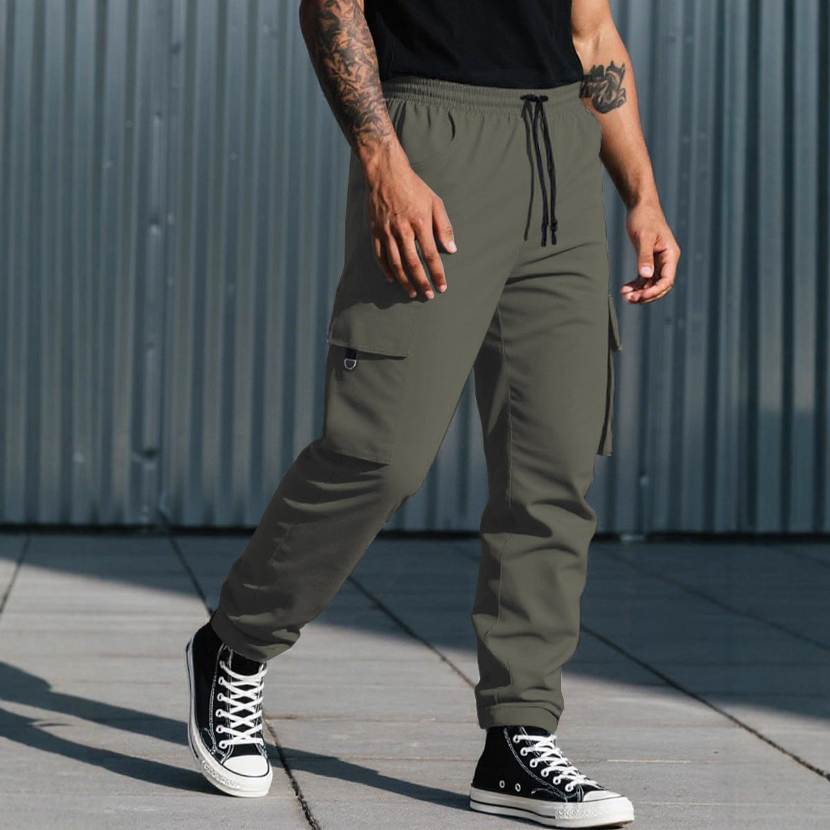 Men's Drawstring Utility Cargo Pants