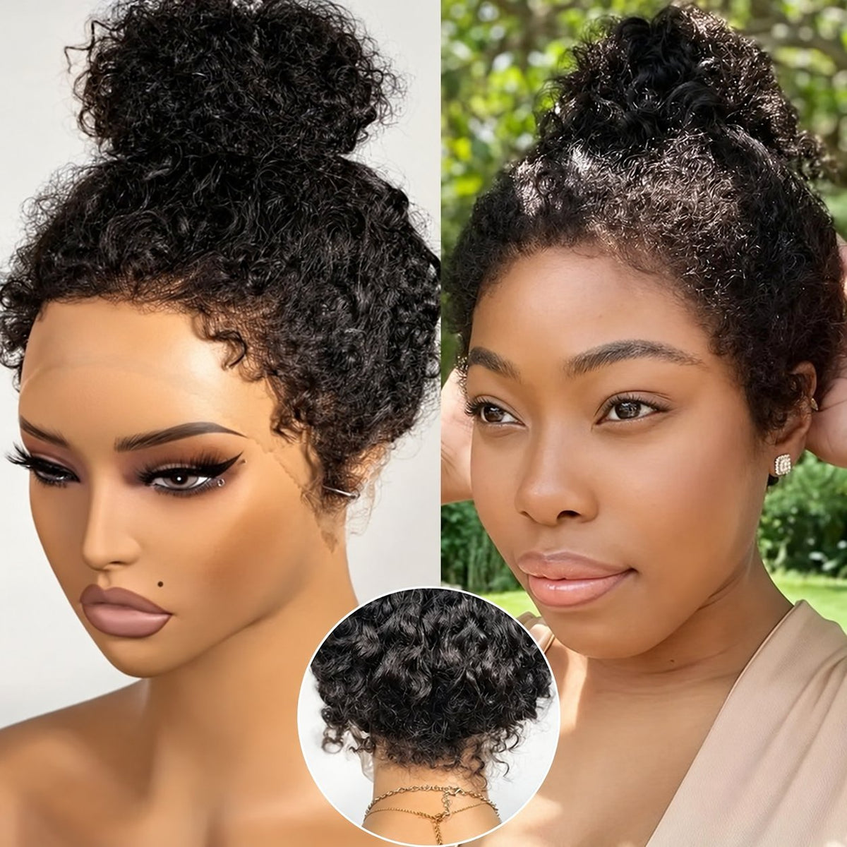 Short Curly Wig with Voluminous Texture