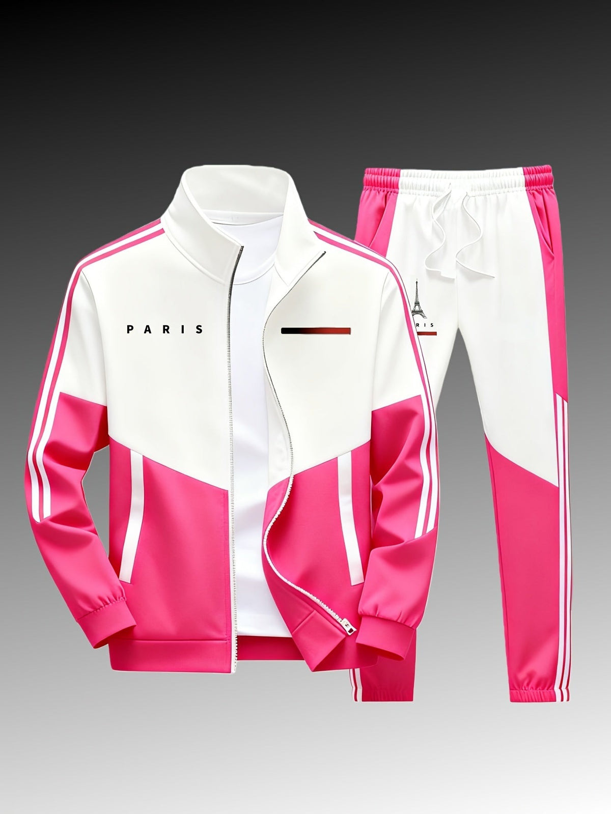 Men's Panel-Print Zip Jacket and Pants Set