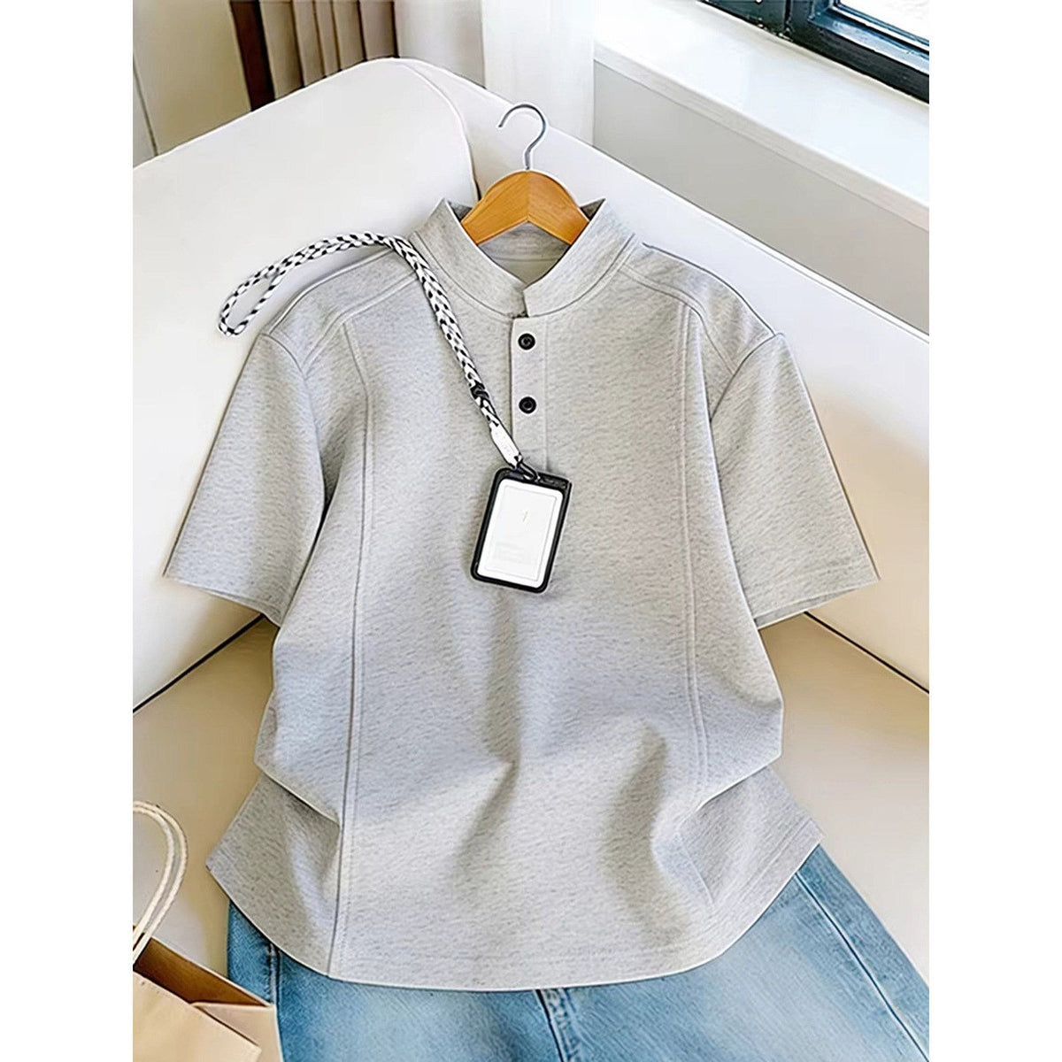 Men's Henley-Neck Short-Sleeve Shirt