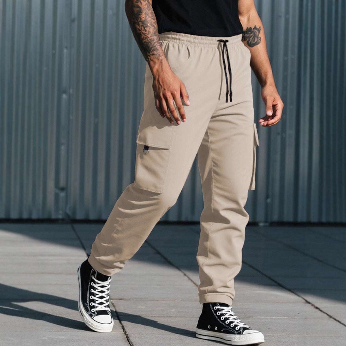 Men's Drawstring Utility Cargo Pants