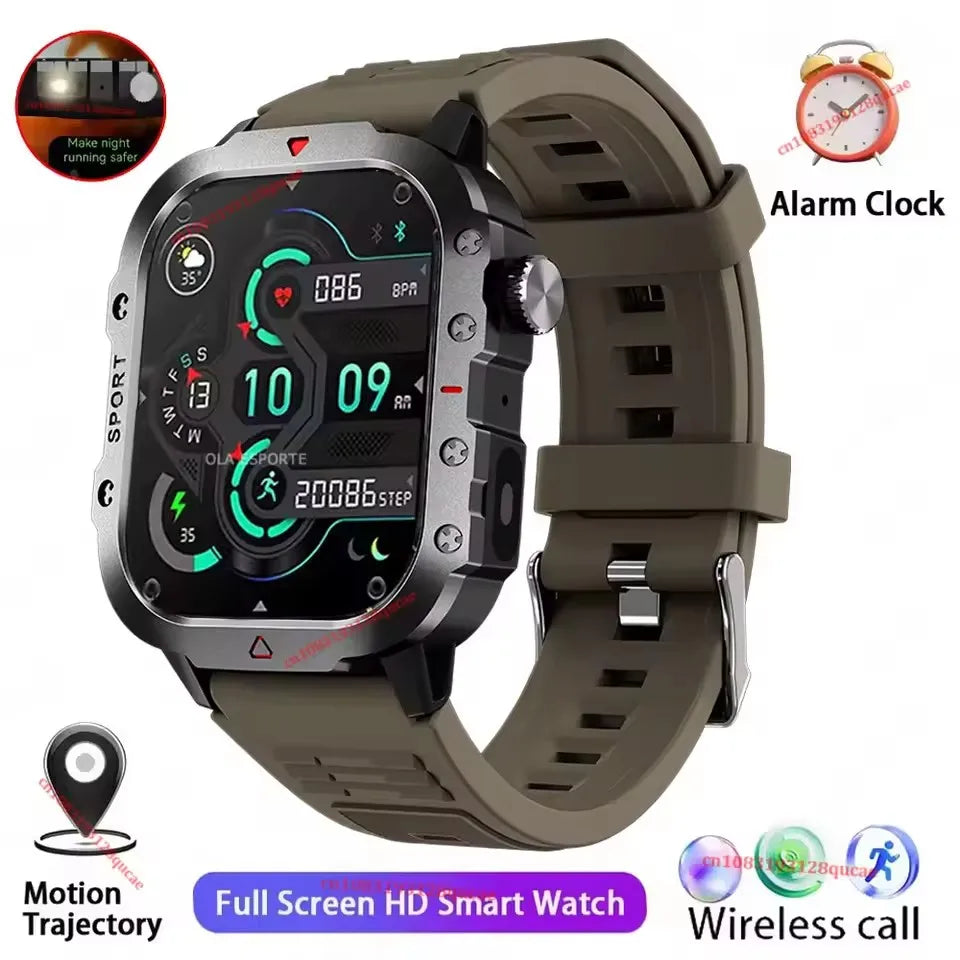 Outdoor 1.71-Inch Calling Smartwatch with Flashlight