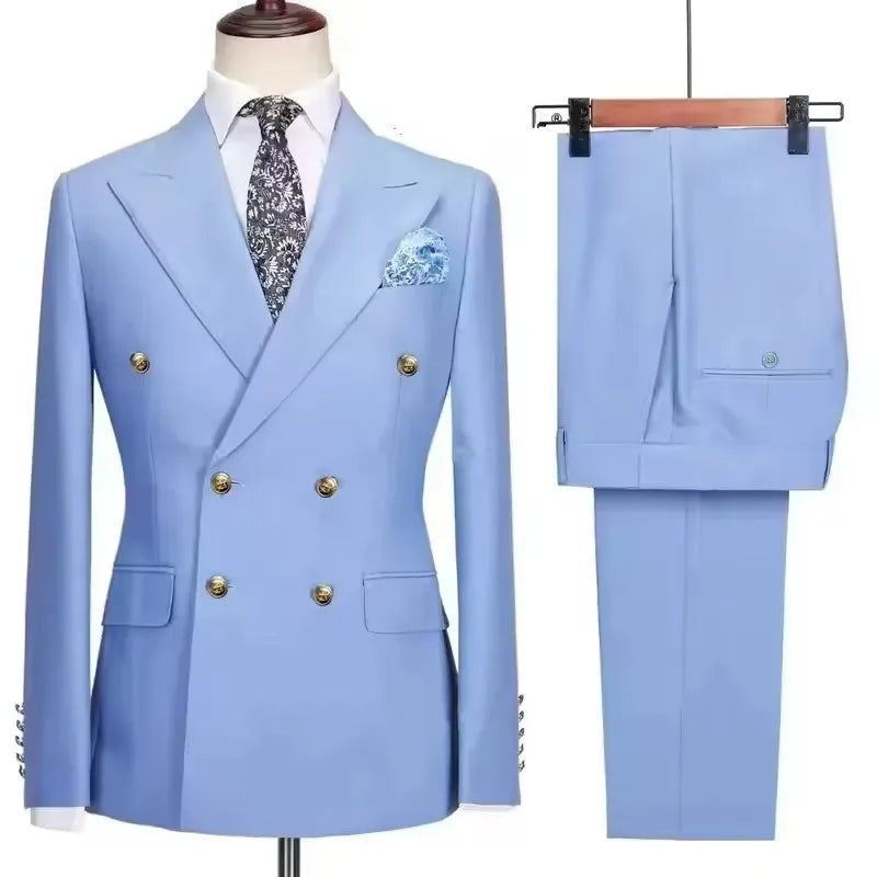 Men's Double-Breasted Blazer & Trouser Set