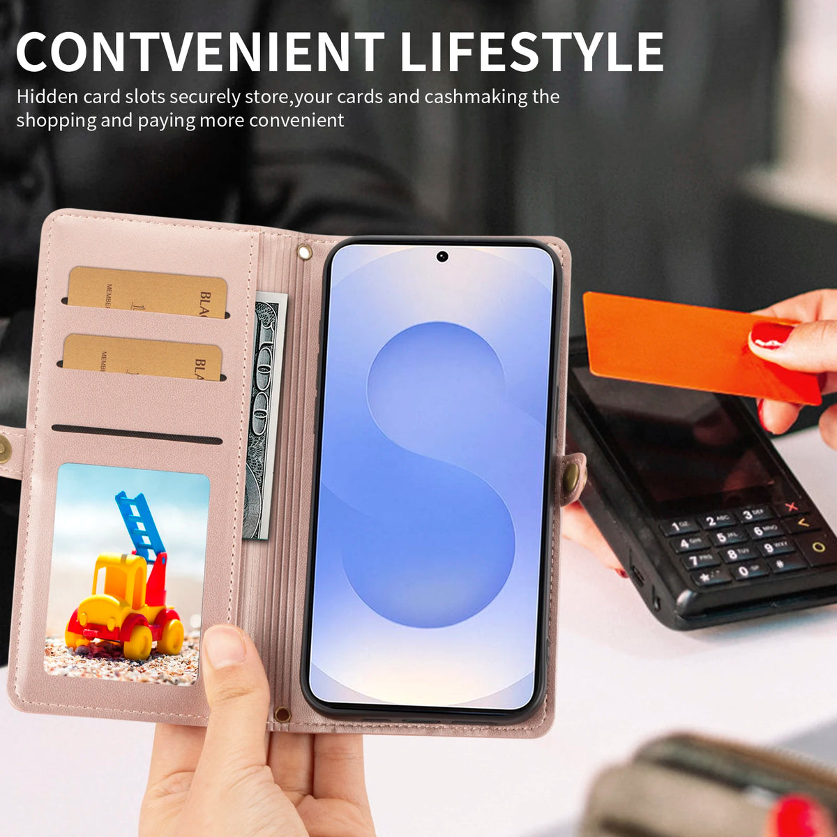 Multi-Card Flip Wallet Phone Case with Coin Storage for Samsung Galaxy S26, S26 Pro, S10, S10+, S9, S9+, S25 Edge, S25+, S25 FE, S25 Ultra, S25, S24 FE, S24+, S24, S26 Plus, S26 Ultra, S26 Edge, S21, S21 Ultra 5G, S21 FE 5G, S21+ 5G & More Models