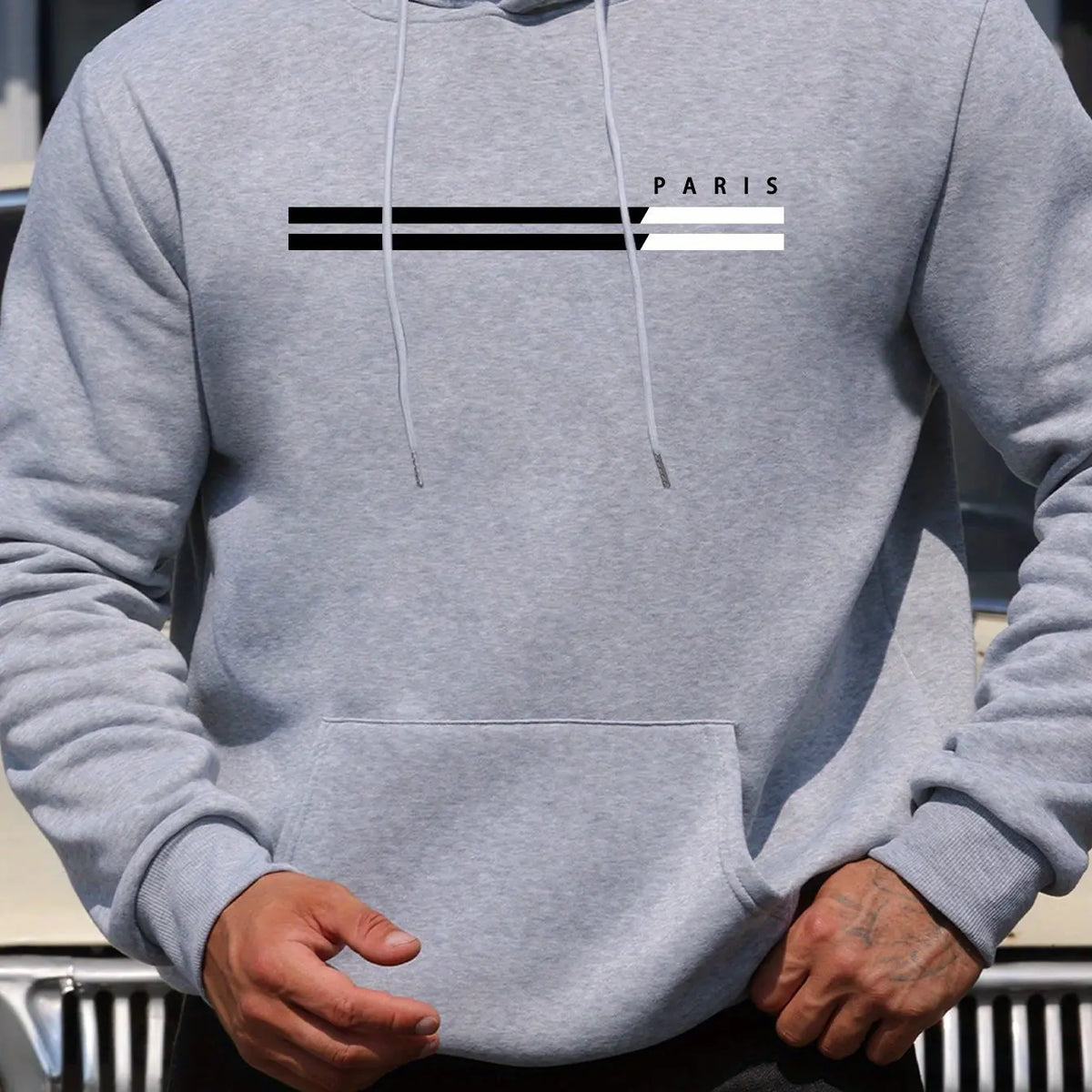 Men's Letter Print Casual Hoodie