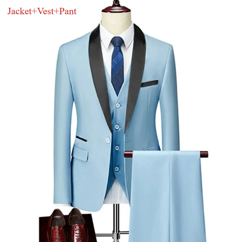Men's Black 3-Piece Suit Set — product view