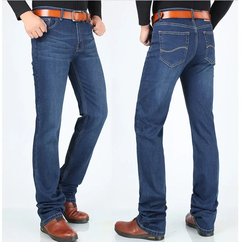 Men's Blue Slim Fit Stretch Denim Jeans — product view