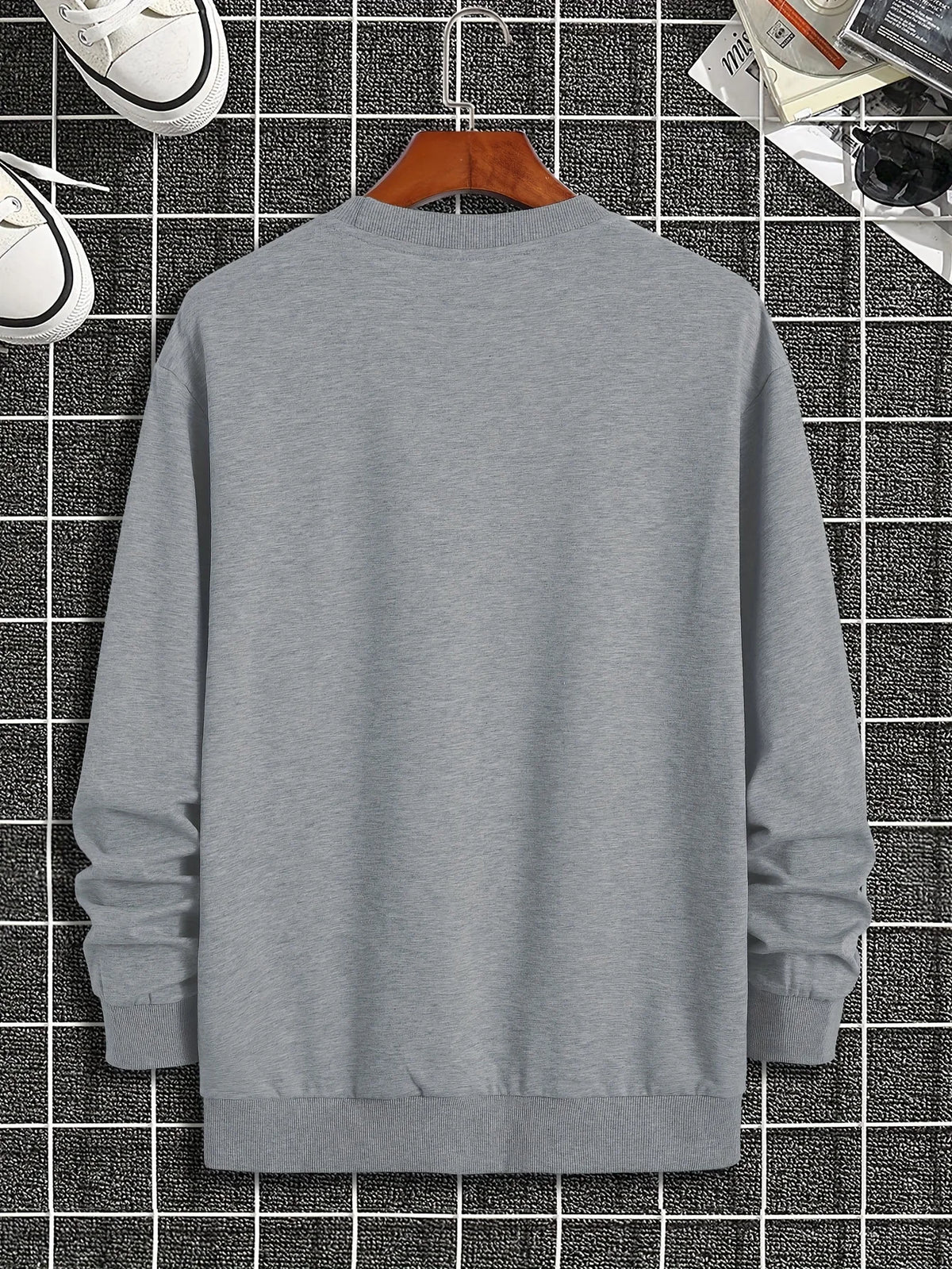 Men's Letter Print Crew-Neck Sweatshirt