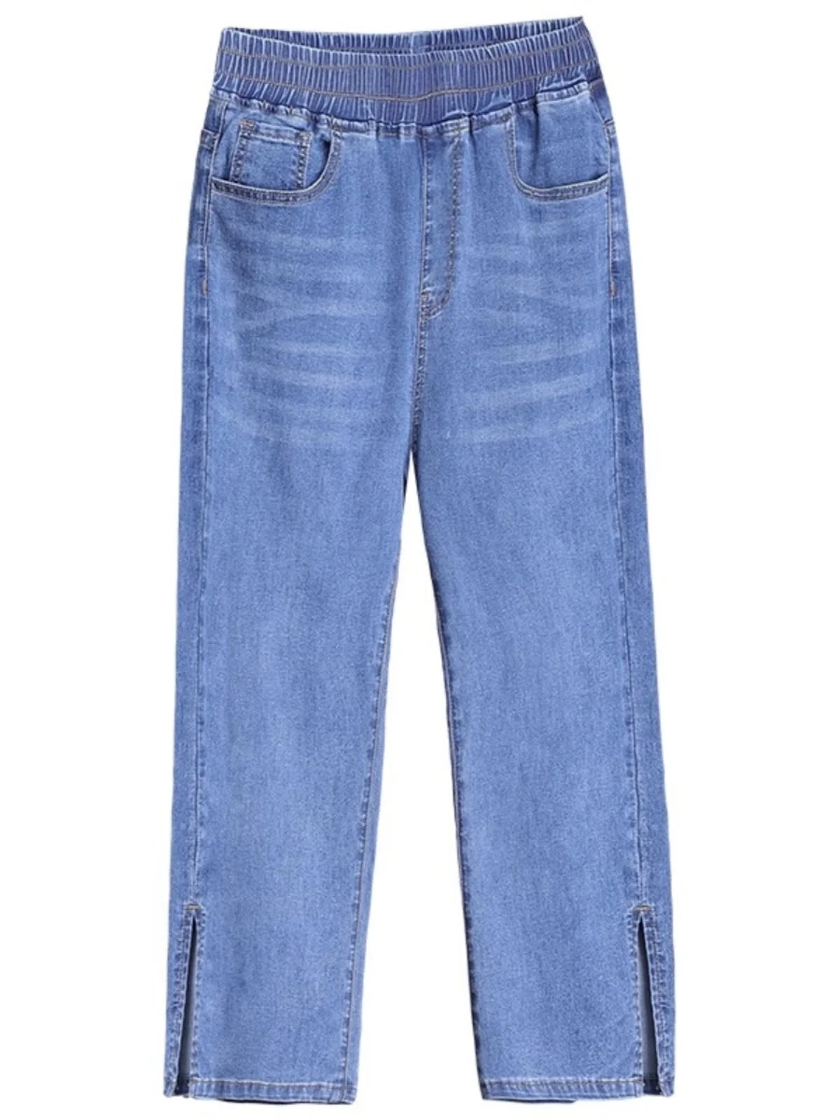 Women's High-Waist Cropped Straight-Leg Jeans — product view