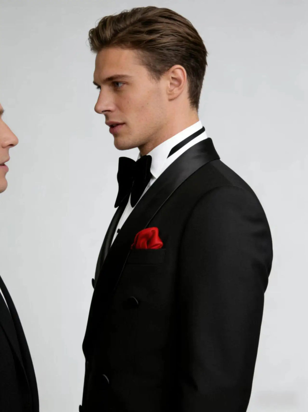 Men's Slim-Fit Double-Breasted Shawl Lapel Suit Set — product view