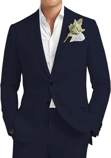 Men's Linen 2-Piece Notched Lapel Suit Set — product view