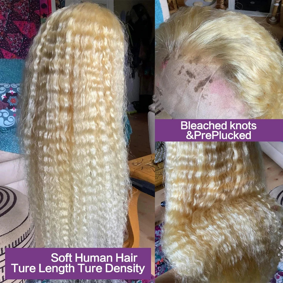 Blonde Water Wave Lace Front Wig — product view