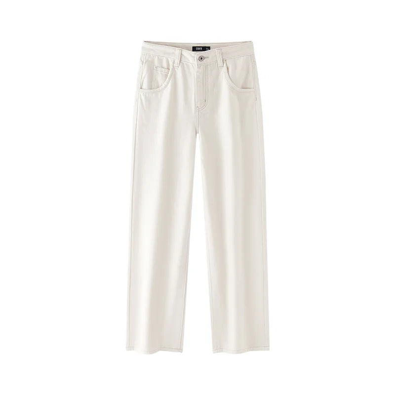 Women's Winter High-Waist Wide-Leg Jeans — product view