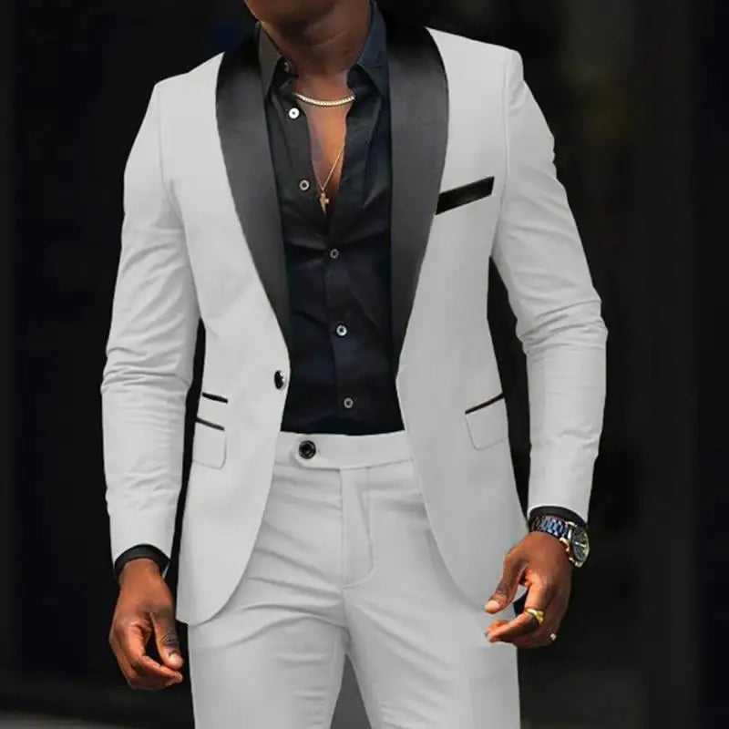 Men's Two-Piece Business Casual Suit Set — product view