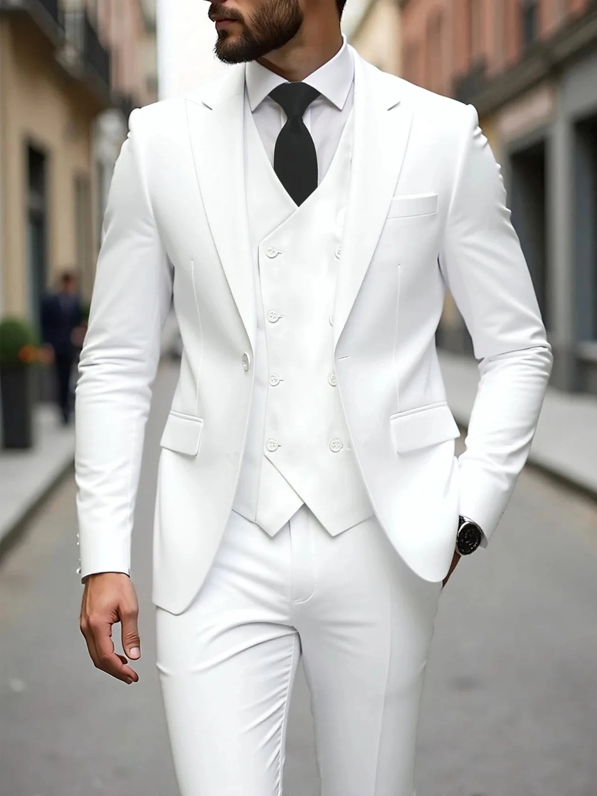 Men's Single-Breasted Three-Piece Formal Suit