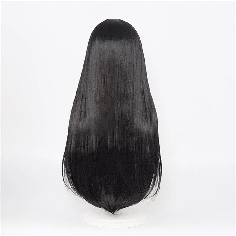 Women's Black Straight Synthetic Wig — product view