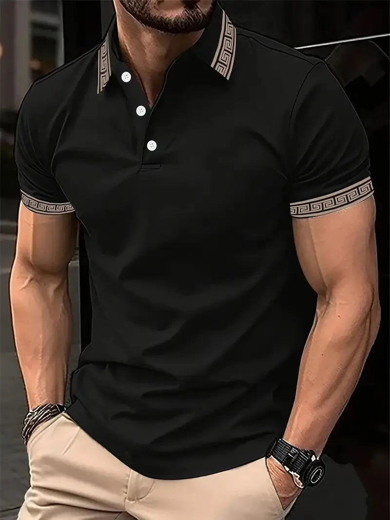 Men's Striped Polo Shirt