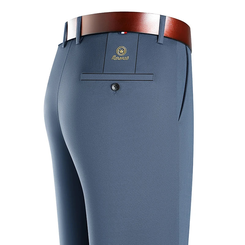 Men's Stretch Dress Pants - Straight Fit, Business Casual, Wrinkle-Resistant — product view