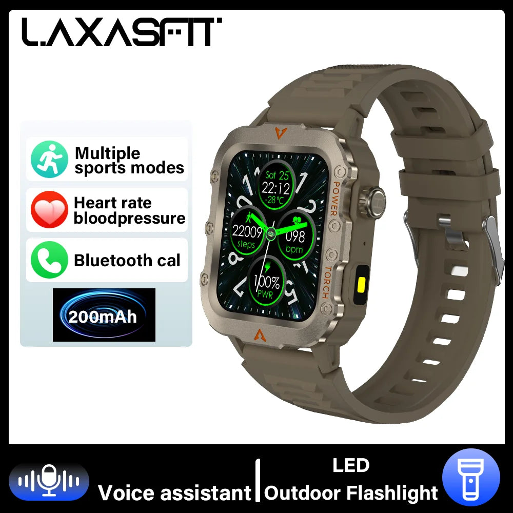 Outdoor 1.44-Inch Calling Smartwatch with Flashlight