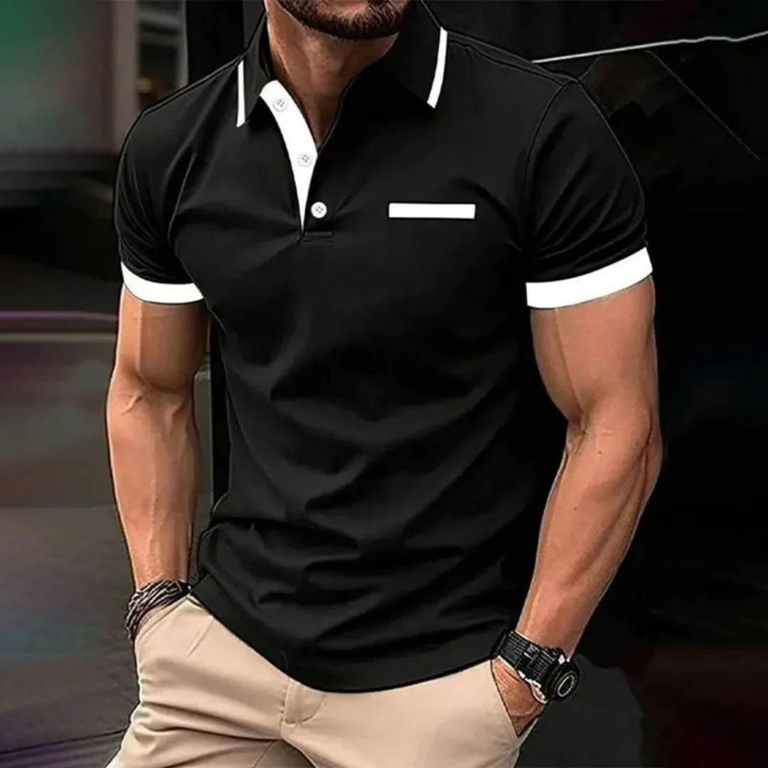 Men's Graphic Print Polo Shirt