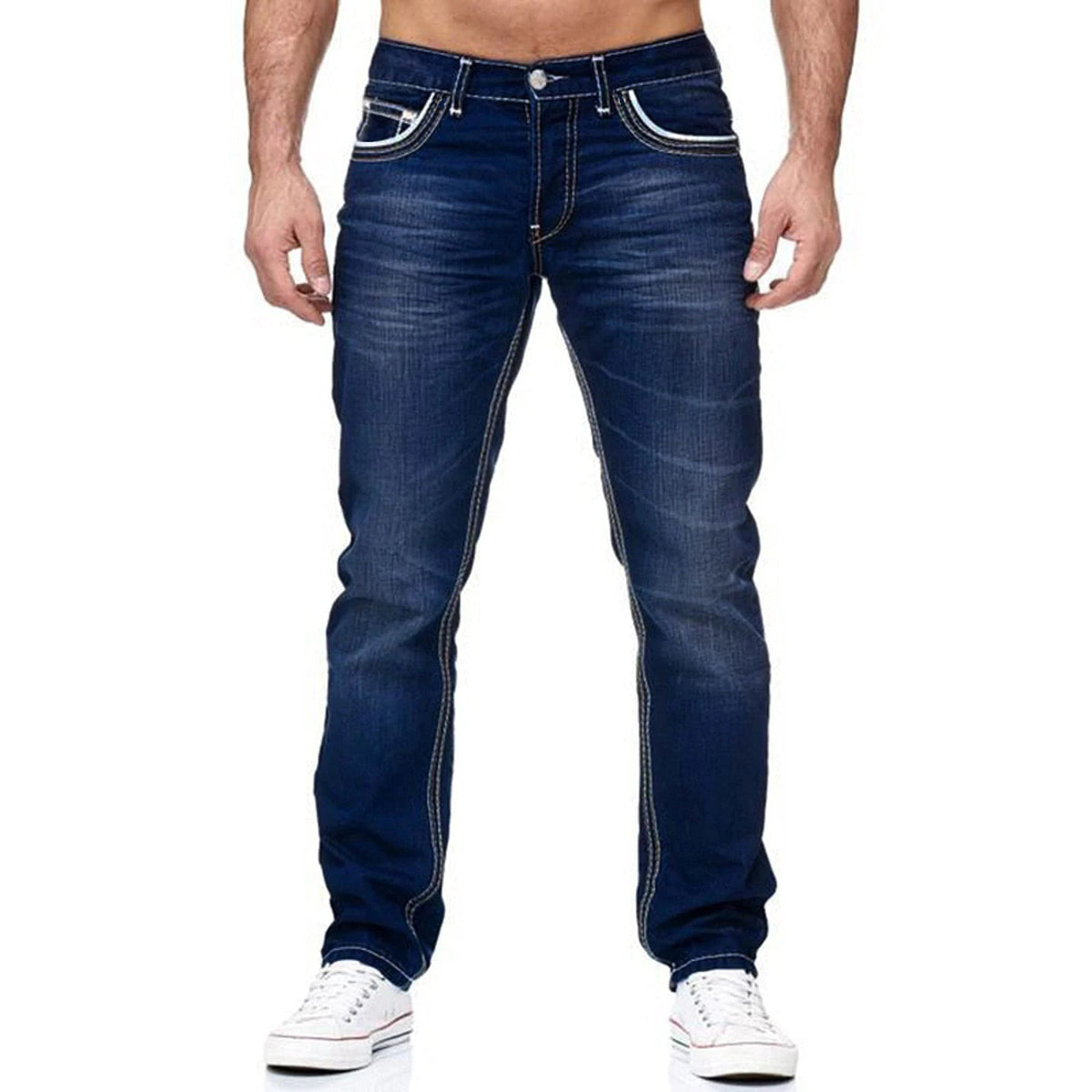 Men's Loose Fit Stretch Denim Jeans - Summer Weight — product view