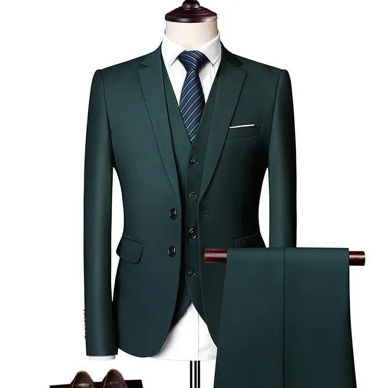 Men's Two-Button Three-Piece Suit