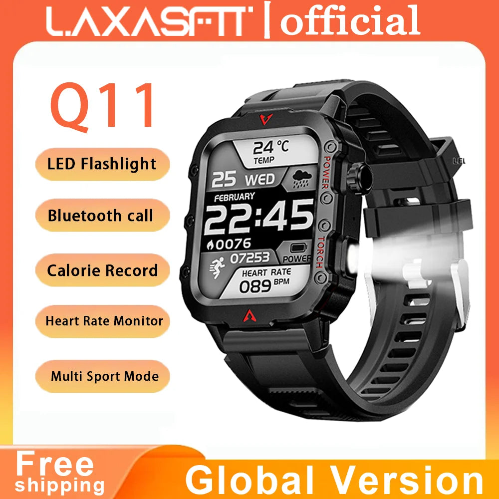 Outdoor 1.44-Inch Calling Smartwatch with Flashlight