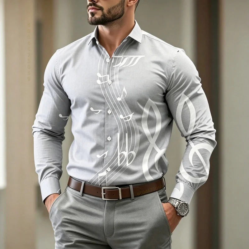 Men's Graphic Print Casual Shirt