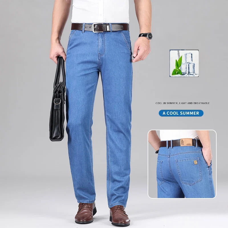 Men's Loose Fit Stretch Denim Jeans - Lightweight — product view