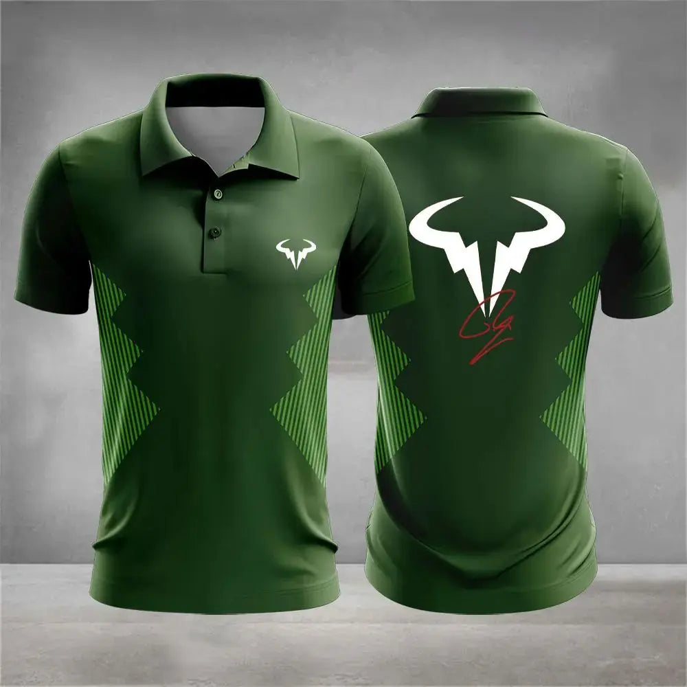 Men's Graphic Print Polo Shirt