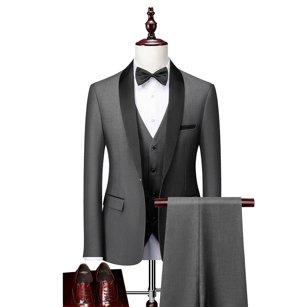 Men's Black 3-Piece Suit Set — product view