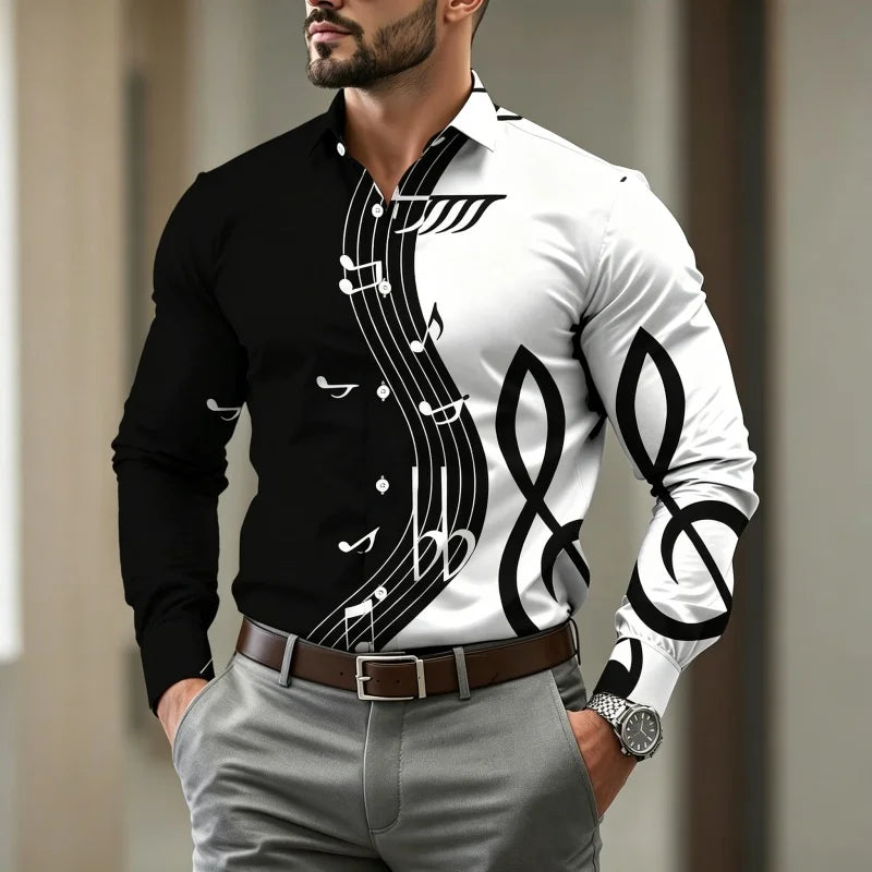 Men's Graphic Print Casual Shirt