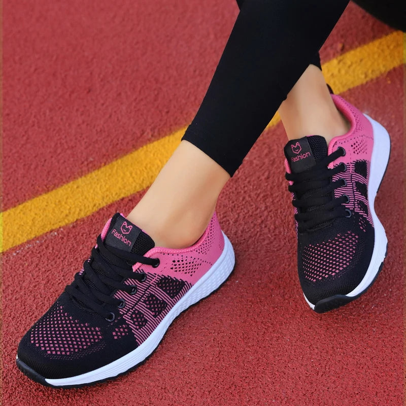 Lace-Up Platform Athletic Sneakers — product view