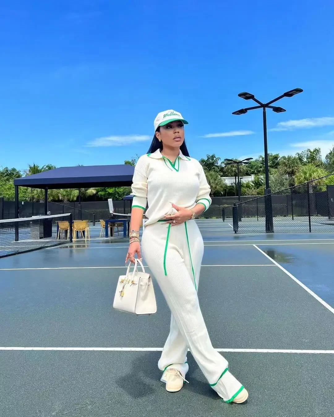 Women's Knitted Pullover & Wide-Leg Pants Set