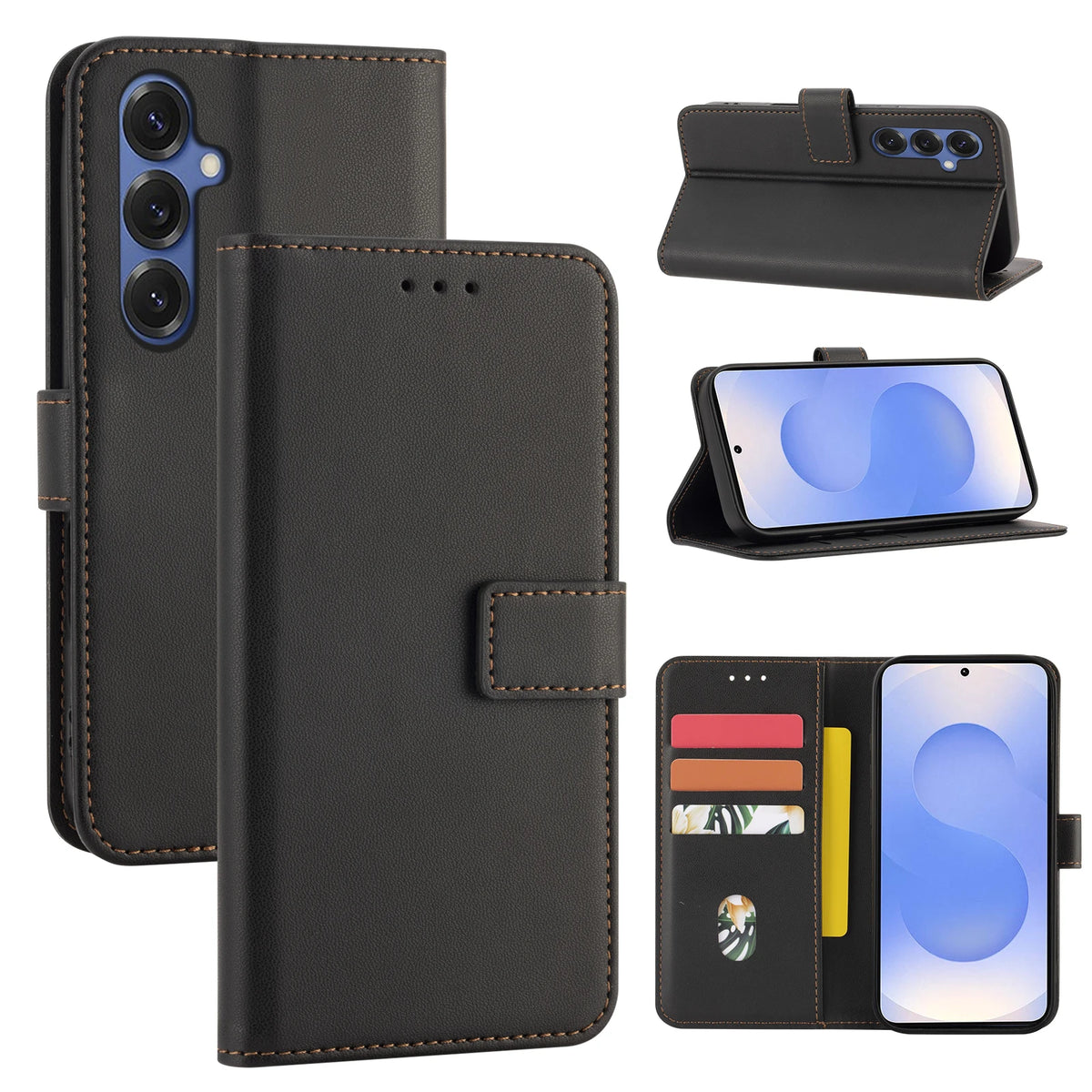 Textured Flip Wallet Phone Case for Samsung Galaxy S21 5G, S21+ 5G, S20+, S20, S20 FE, S20 Ultra 5G, S10+, S10, S23 Ultra, S23, S22 Ultra 5G, S23+, S22+ 5G, S22 5G, S21 FE 5G, S21 Ultra 5G, S25+, S25 Edge, S25, S25 FE, S24 FE, S25 Ultra & More Models
