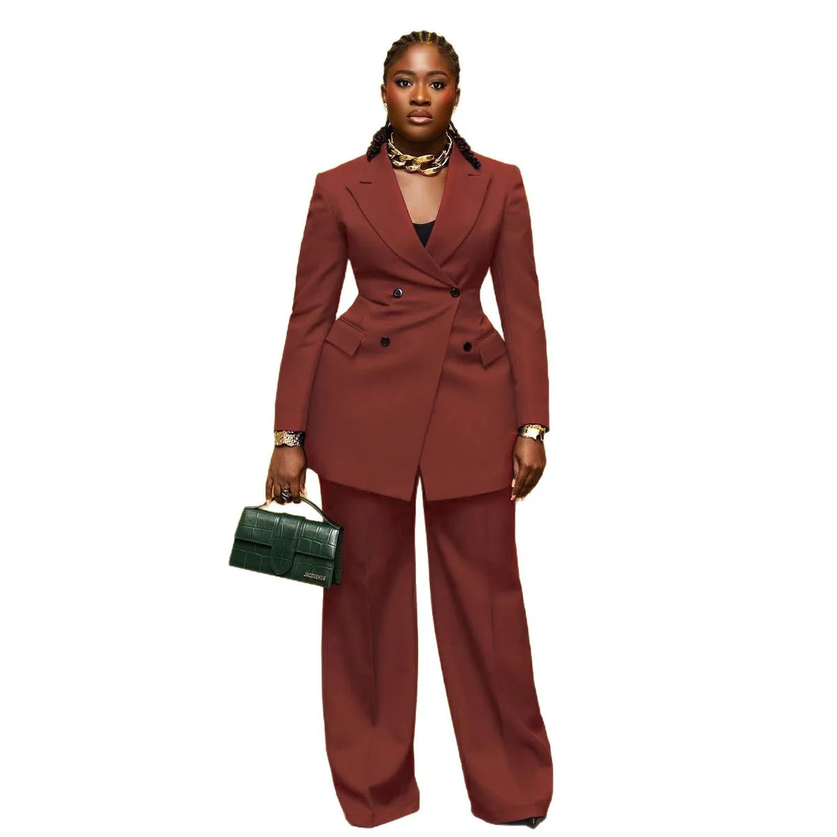 Women's Double-Button Blazer & Pants Set