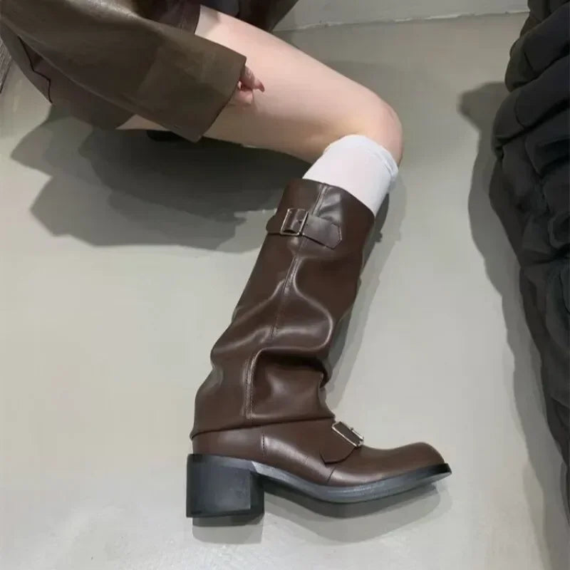 Women's Chunky-Heel Platform Boots — product view