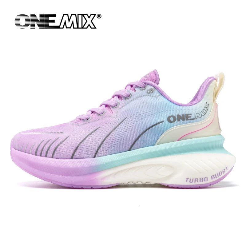 Unisex White Cushioned Running-Style Shoes