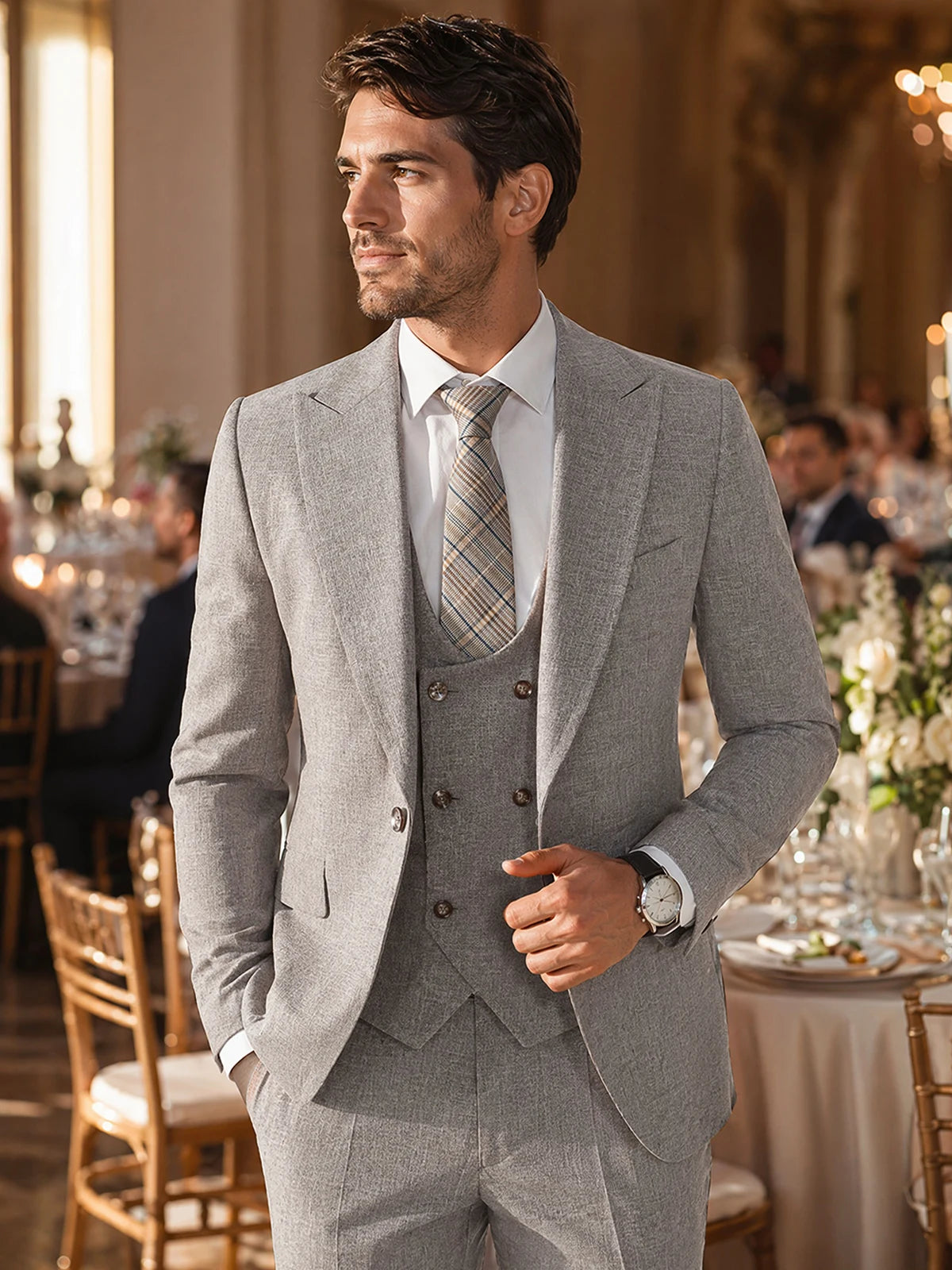 Men's Slim-Fit Suit Set — product view