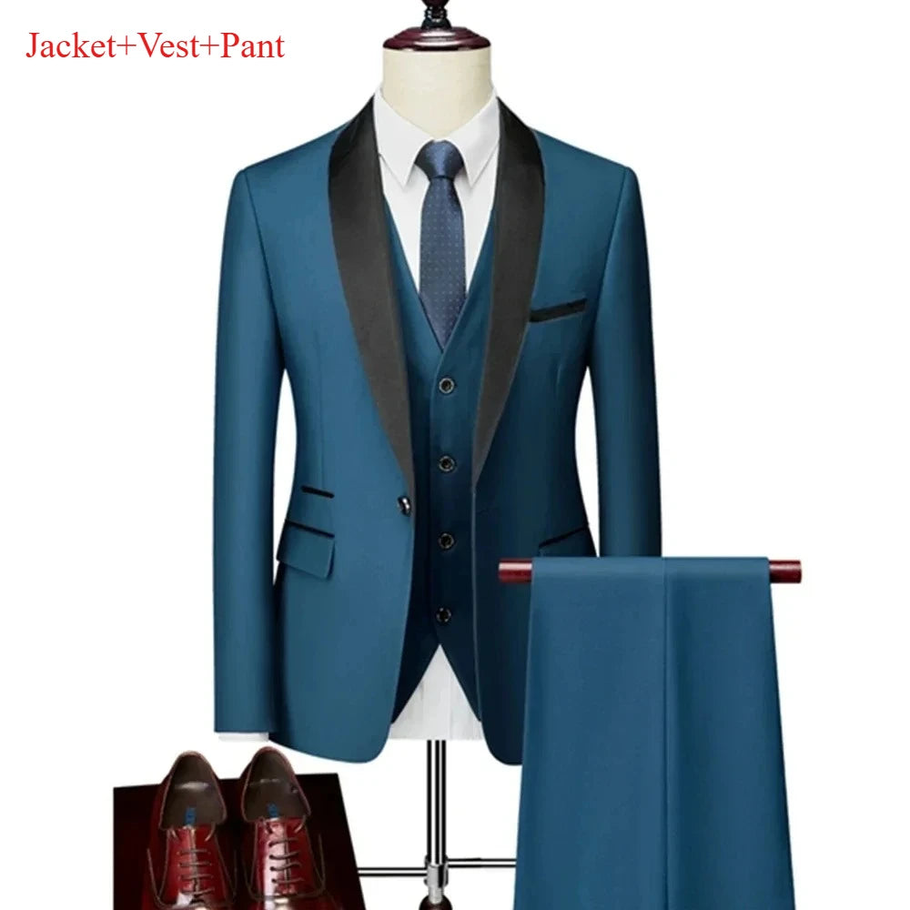 Men's Black 3-Piece Suit Set — product view