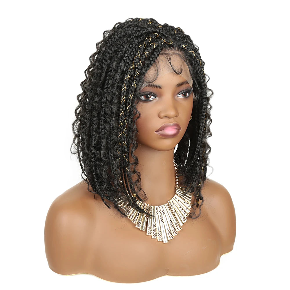 Women's Box Braided Synthetic Wig — product view