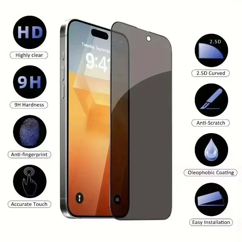 Easy-Install Privacy Tempered Glass Screen Protector for Samsung Galaxy A18, A08, A54, A13, A12, A55, A06, S24 FE, A16, A72, A05, A05s, S23 FE, A15 5G, A25, A35, A56, A33 5G, A73 5G, A14, A34, A24 4G, A71 5G, A57, A26, A07, A17, A36